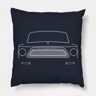 1962 AMC Rambler classic car white outline Pillow