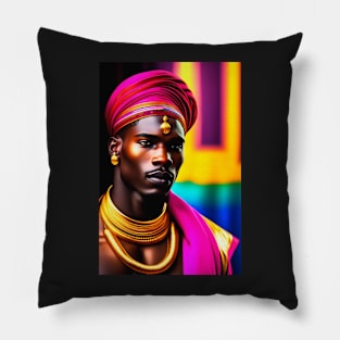 Colorful tribal king 1 Pillow