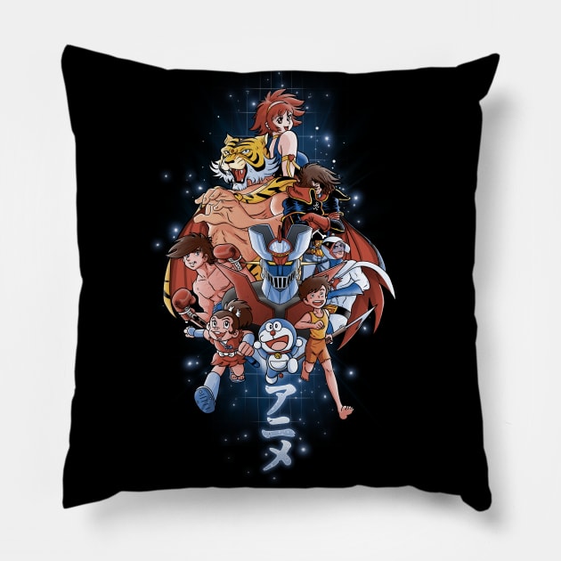 FIRST ANIME HEROES Pillow by Skullpy