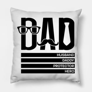 DAD HUSBAND DADDY PROTECTOR HERO Retro Gift for Father’s day, Birthday, Thanksgiving, Christmas, New Year Pillow