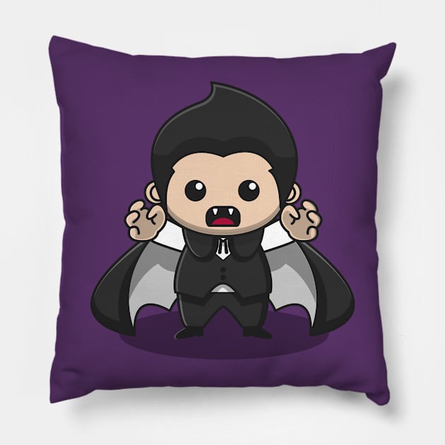 cute dracula Pillow by fflat hds