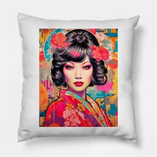 The Asian American Pop Street Mosaic Pillow