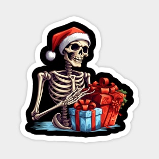 skeleton Santa Claus Magnet