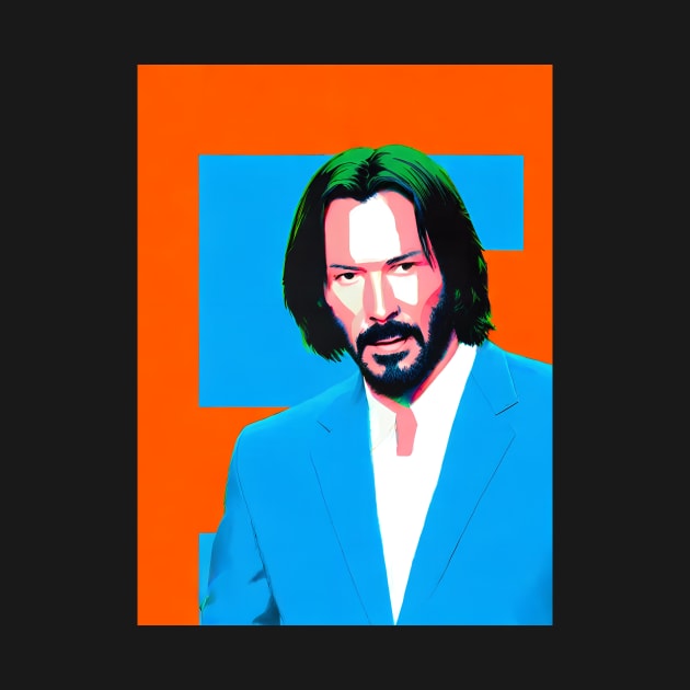 Keanu Reeves and cat by bant