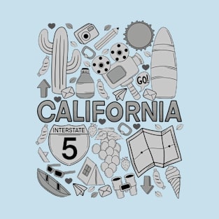 California Grey Doodle T-Shirt