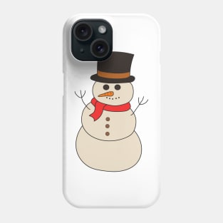 Snowman. Merry Christmas celebration. Phone Case