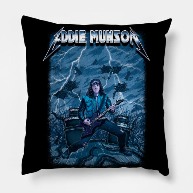 Eddie Munson Concert Pillow by Alien Ink