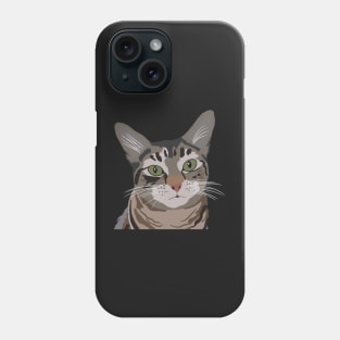 Tabby Cat Portrait Phone Case