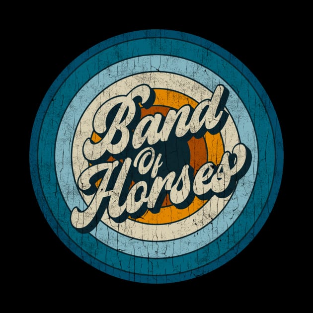 Band Of Horses - Retro Circle Vintage by Skeletownn