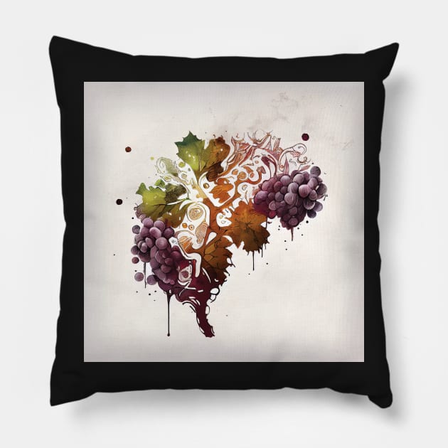 Wine on the Mind 2 Pillow by Focused Instability