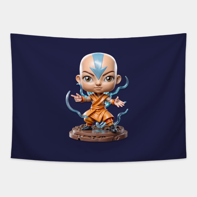 Mini figure of Aang, the last air bender Tapestry by amithachapa