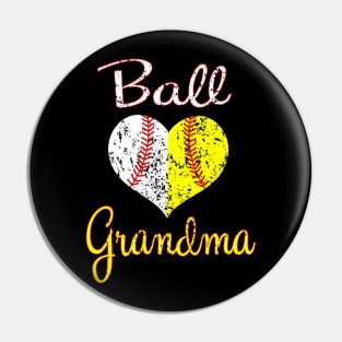 Softball Grandma Shirt - Baseball Mom Pin