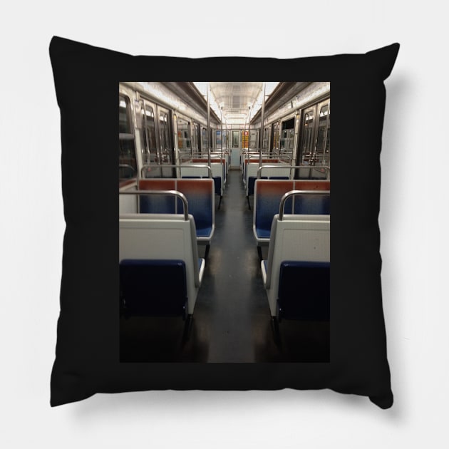 Paris Metro Car Pillow by ThatBird