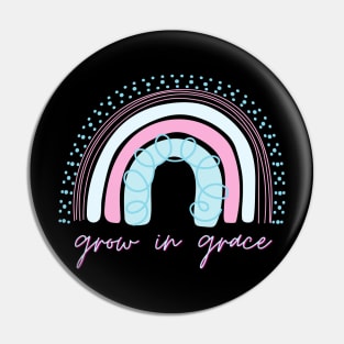 Grow in grace Christian Jesus Faith Bible Gift Verse Pin