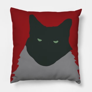 Abstract Cat on Red For Fans of Animals Pillow