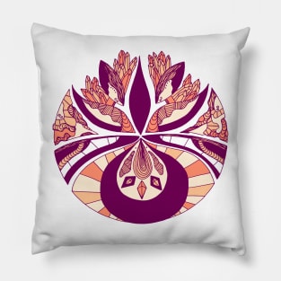 Peach Abstract Motif Pillow