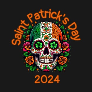 St Patricks Day 2024. Irish Skull Men T-Shirt