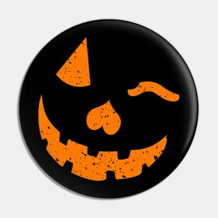 WINKING PUMPKIN FACE Pin