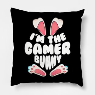 Im The Gamer Bunny Gaming Men Women Easter Day Pillow