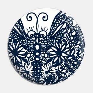 Dark blue lace Pin