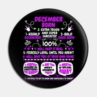 December Born Pin