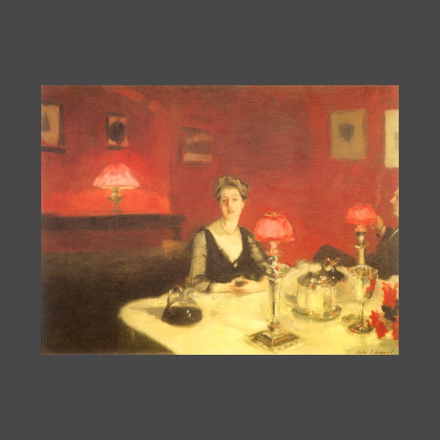 A Dinner Table at Night by John Singer Sargent by MasterpieceCafe