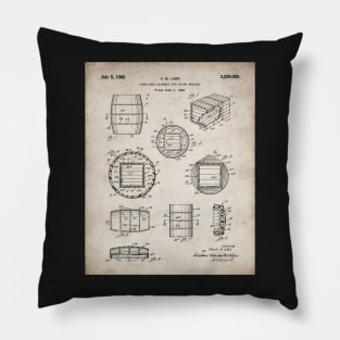 Whisky Barrel Patent - Whisky Art - Antique Pillow