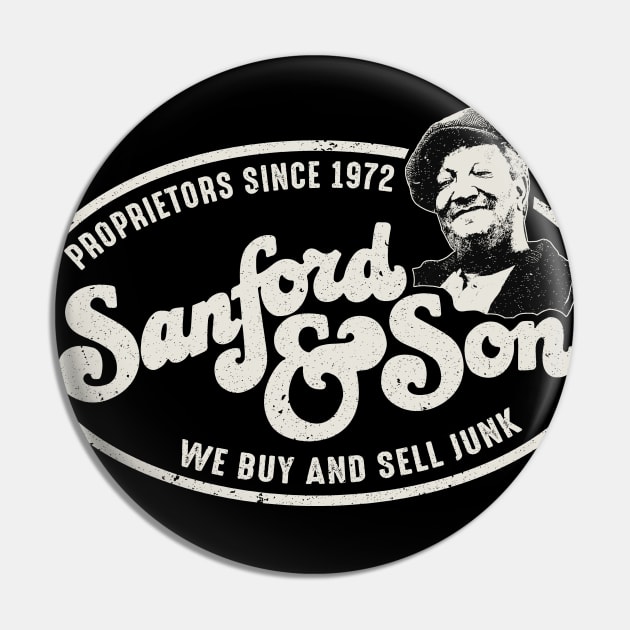 Sanford and Son Worn Logo Pin by Alema Art