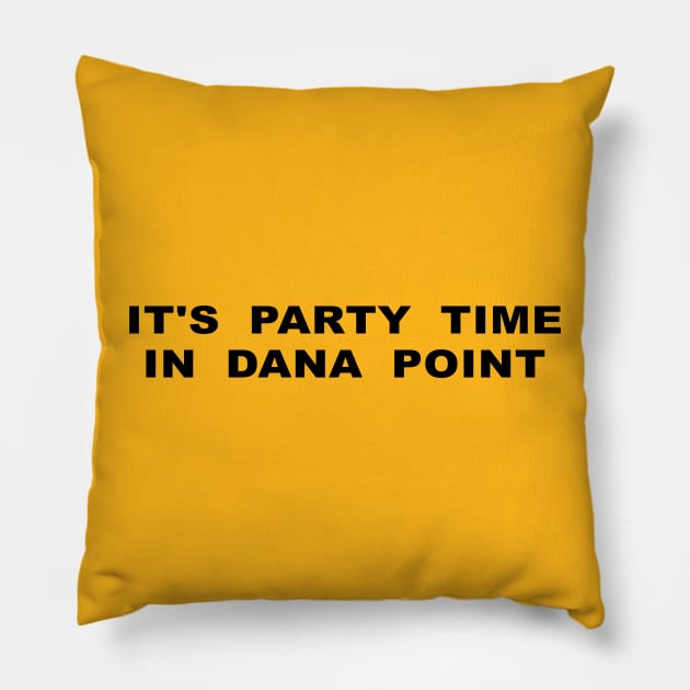 It's Party Time in Dana Point Pillow by ZimBom Designer