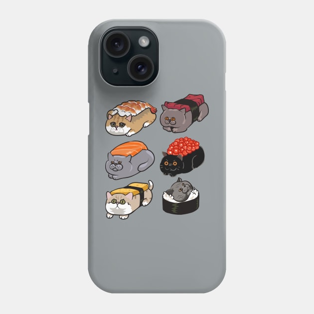 Sushi British Shorthair Cat Phone Case by huebucket