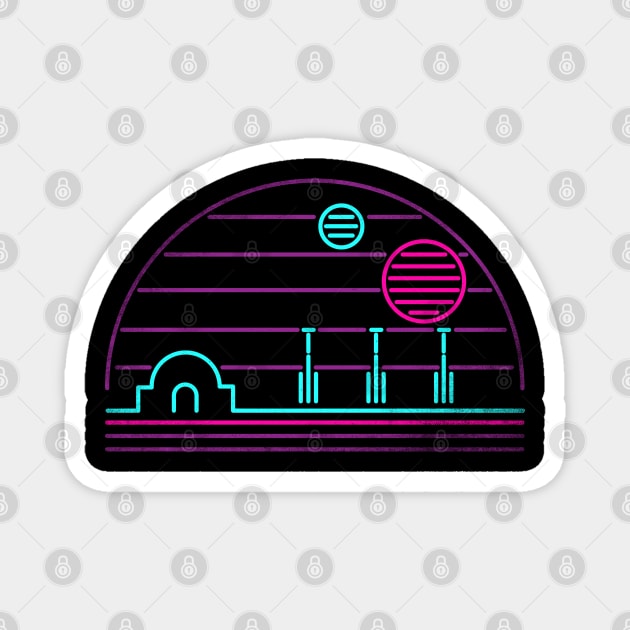 Tatooine 80s Magnet by technofaze