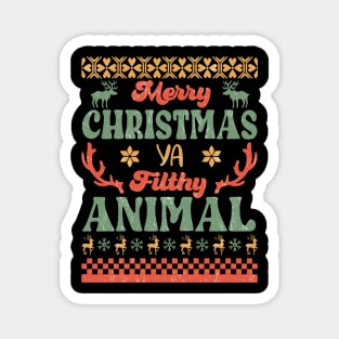 Merry Christmas Ya Filthy Animal Sublimation Magnet