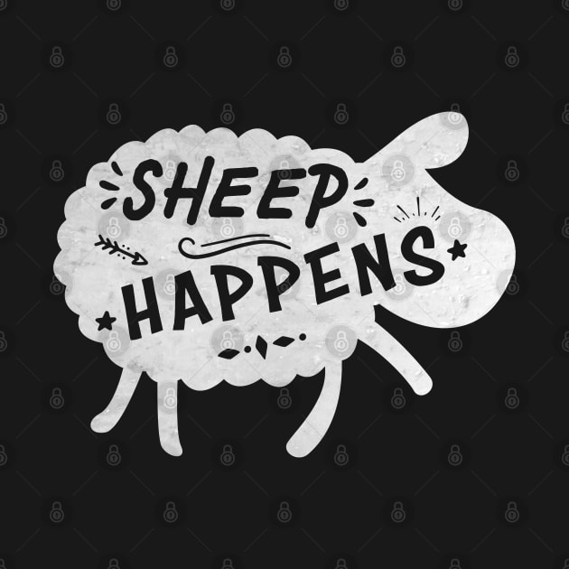 Sheep Happens | Funny Sheep Pun by shirtonaut