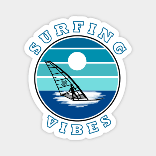 Surfing Vibes – retro 2 - Windsurfer Magnet