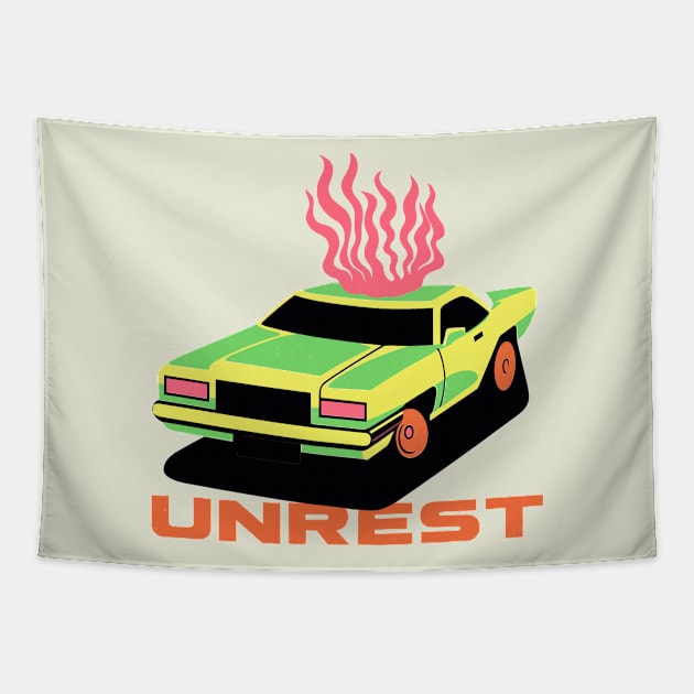 Unrest ----- Original Retro 90s Style Design Tapestry by unknown_pleasures