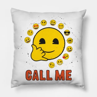 Call Me Emoji Pillow