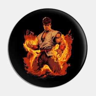 Ryu Street Fighter Design Pin