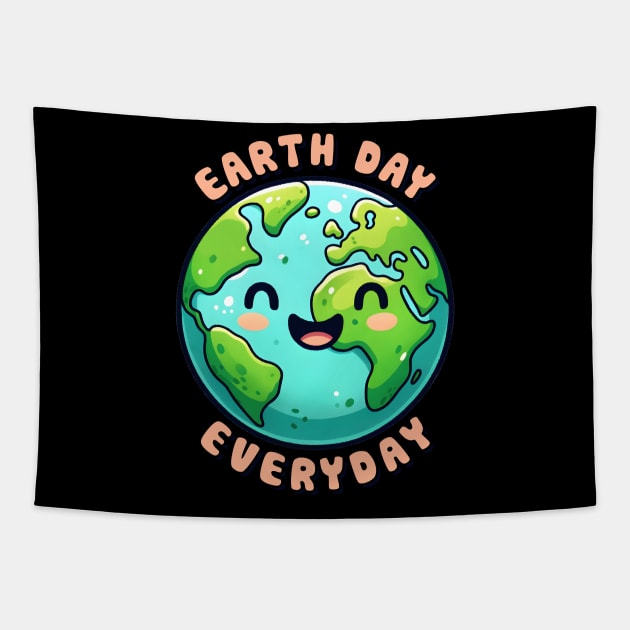 Earth Day Planet Anniversary Day Cute Earth Day Tapestry by Peter smith