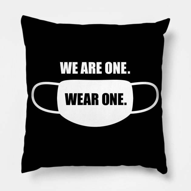 We Are One. Wear One. Pillow by tommartinart