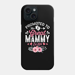 Promoted To Great Mammy EST 2024 Floral Phone Case