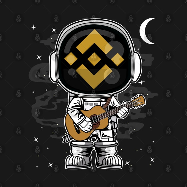 Astronaut Guitar Binance BNB Coin To The Moon Crypto Token Cryptocurrency Blockchain Wallet Birthday Gift For Men Women Kids by Thingking About