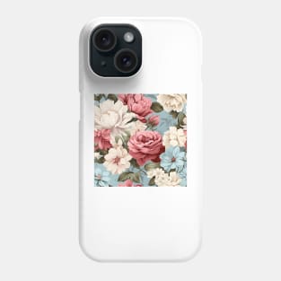 Shabby Chic Flowers Pattern 6 Phone Case