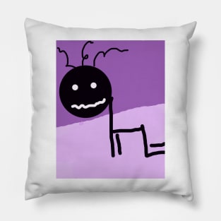 Crawling Baby Stick Figure Pillow