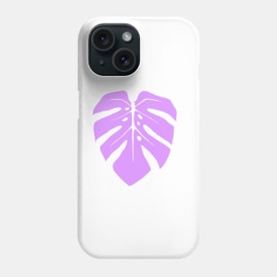 Pastel Purple Monstera Leaf Phone Case