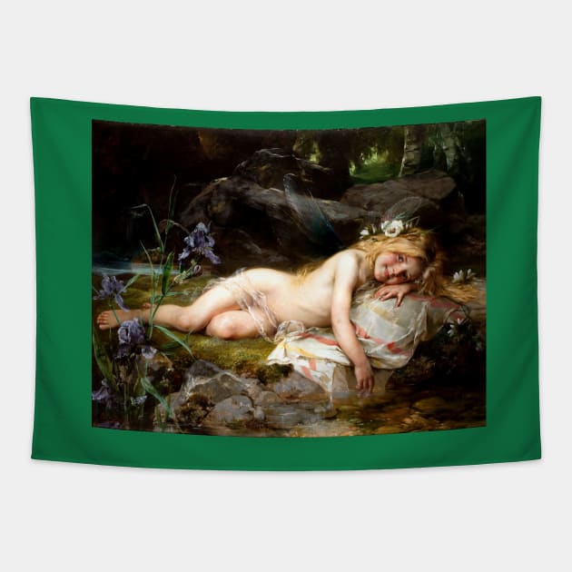 Forest Nymph - Paul Hermann Wagner Tapestry by forgottenbeauty