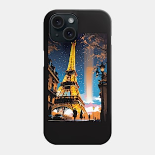 Eiffel tower in Twilight Phone Case