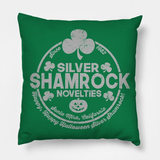 Silver Shamrock Novelties 23 Pillow by carloj1956