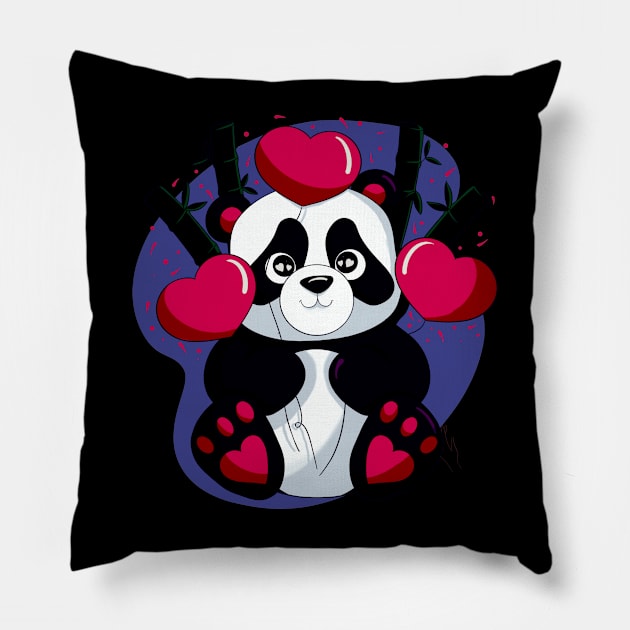 Panda Pillow by resdesign