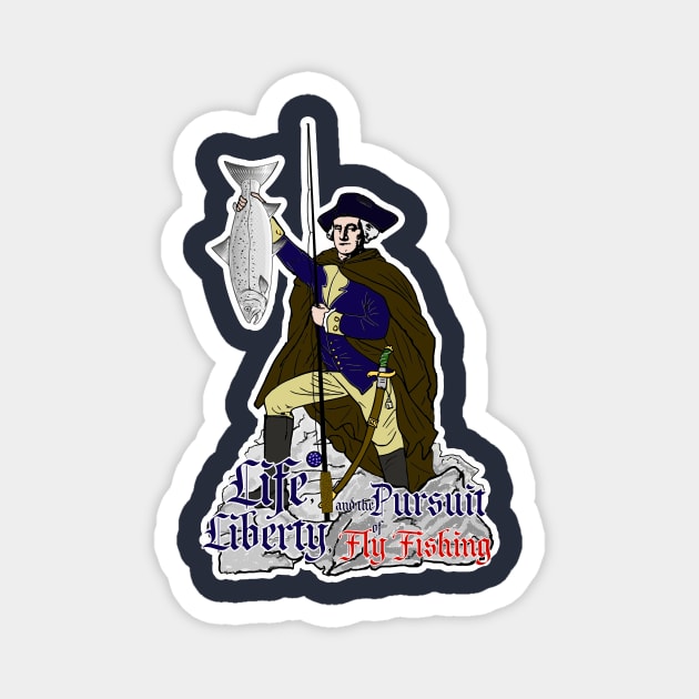 George Washington Fly Fishing Magnet by Phantom Goods and Designs