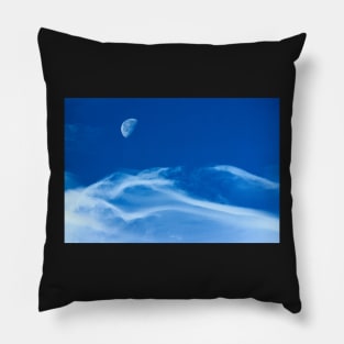 Moonship Over Boulder Colorado Pillow